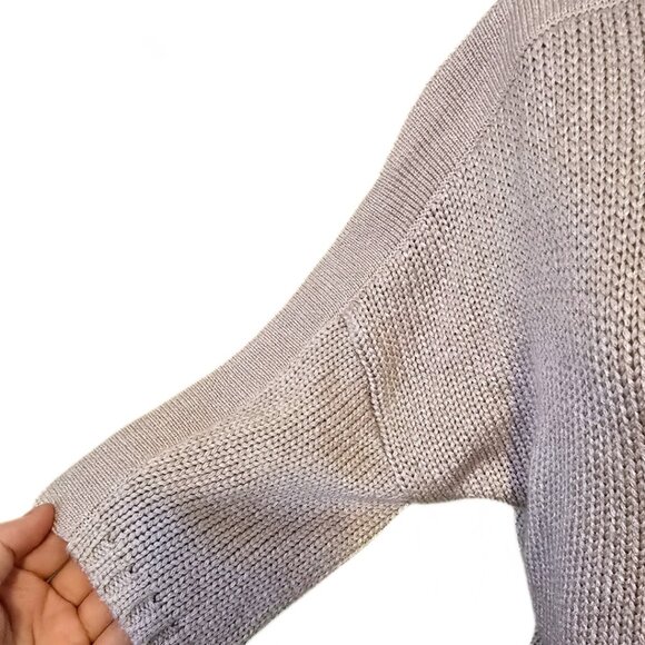 Dusty Pink GAP Knit Top w Zippers Short Sleeve Pastel Cute Womens T Shirt Size M - Picture 6 of 10